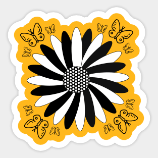 Butterfly Sunflower, Sunflower, Butterfly, Summer Gift, Teen Gift, Women’s Gift Sticker